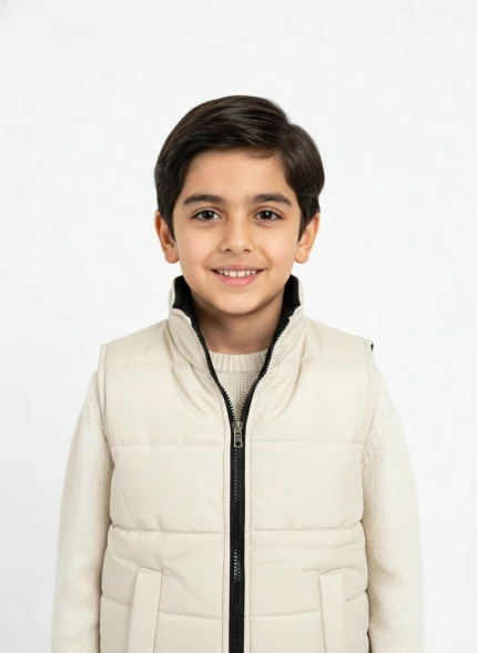 پافر بچگانه رنگ شیری