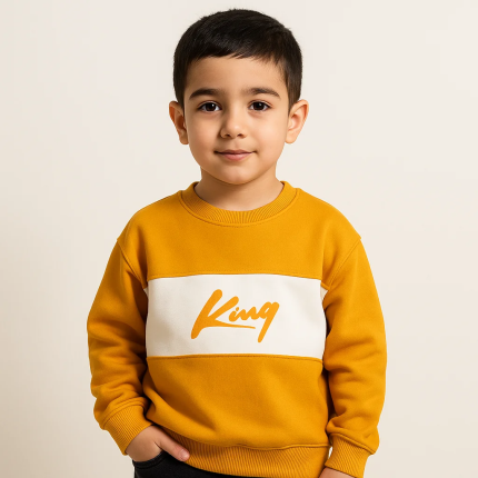بلوز بچگانه مدل king رنگ خردلی