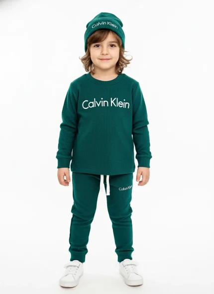 ست بلوز،شلوار و کلاه کالوین رنگ سبز