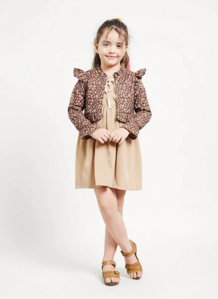 کت و سارافون کبریتی دلبر رنگ قهوه ای