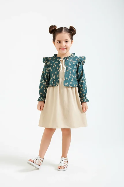 کت و سارافون کبریتی دلبر رنگ سبز