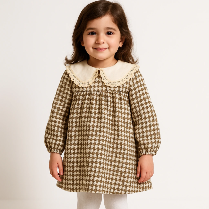 پیراهن پشمی دخترانه مدل دلبر