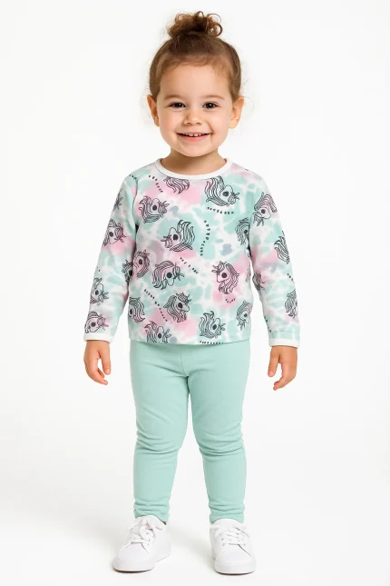 بلوز دخترانه طرح یونیکورن