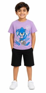 ست تی‌شرت و شلوارک پسرانه مدل  SONIC (سونیک)